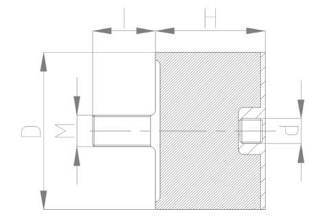 JNDD型<a href='http://www.t3j5ln.cn' target='_blank'><u>橡膠減震器</u></a>結構圖